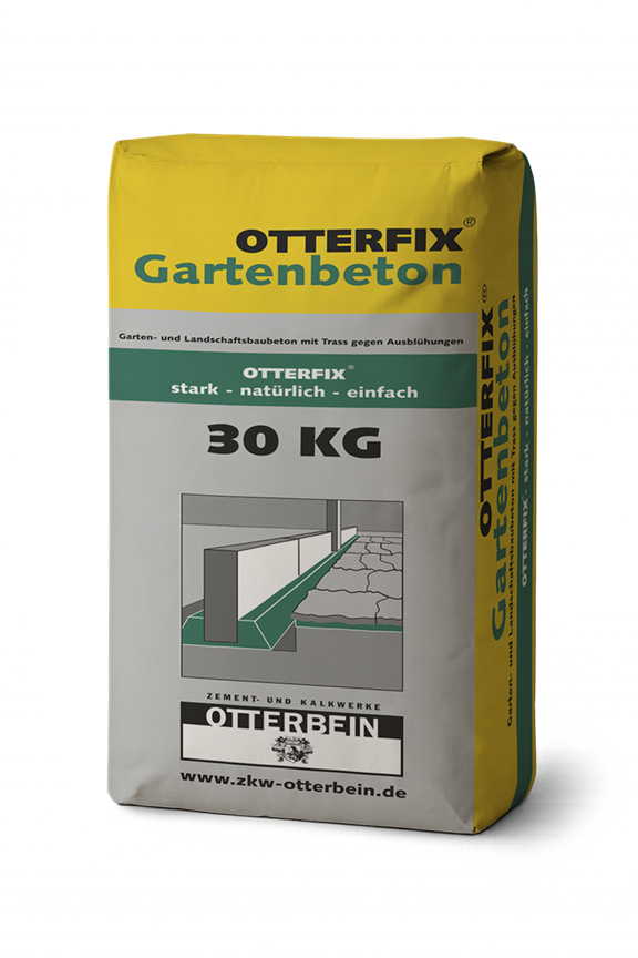 Gartenbeton, einfache Verarbeitung, gegen Ausblühungen, trasshaltiger Beton, 